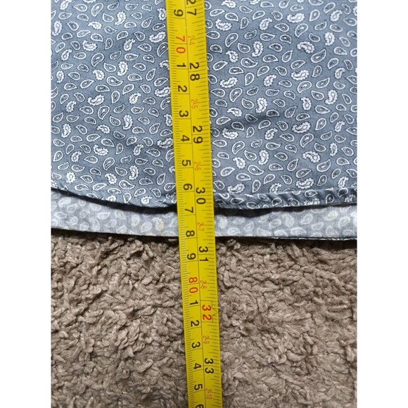 Vintage Perry Ellis Button Up Shirt Men's XL Paisley Gray Long Sleeve - Picture 7 of 7